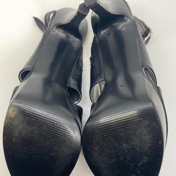 GUESS BY MARCIANO BLACK LEATHER HEELS - Picture 5 of 5